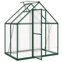 VidaXL Tuinkas met basisframe 169x114x195 cm aluminium groen - thumbnail