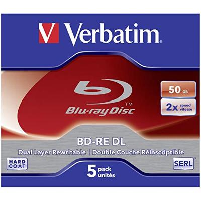 Verbatim BD-RE DL 50GB 2X, 5er Jewelcase, 43760, wit