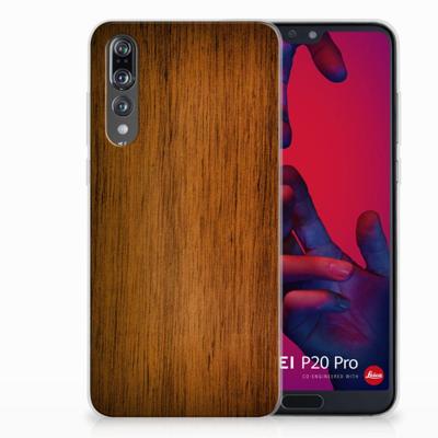 Huawei P20 Pro | Bumper Hoesje | Donker Hout Huawei P20 Pro | Bumper Hoesje | Donker Hout