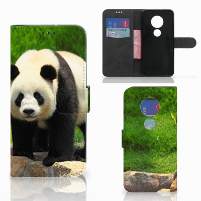 Motorola Moto G7 | G7 Plus | Telefoonhoesje | Met pasjeshouder | Panda Motorola Moto G7 | G7 Plus | Telefoonhoesje | Met pasjeshouder | Panda