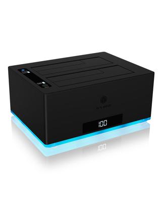 Icy Box IB-127CL-U3 basisstation voor opslagstations Zwart Icy Box IB-127CL-U3 basisstation voor opslagstations Zwart