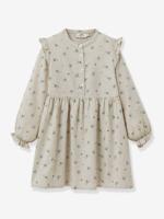 Jurk met Margotine-print voor meisjes CYRILLUS rozen - thumbnail