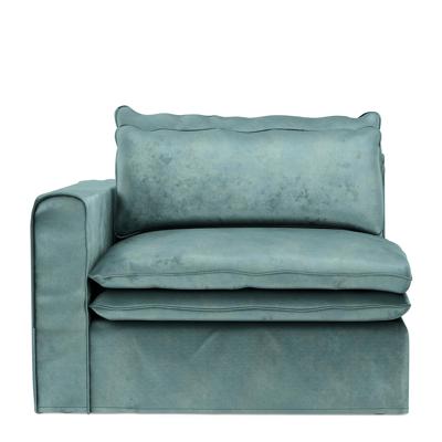 Rivièra Maison Modulaire Bank 'Continental' Corner Links, Velvet, kleur Mineral Blue
