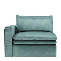 Rivièra Maison Modulaire Bank 'Continental' Corner Links, Velvet, kleur Mineral Blue - thumbnail