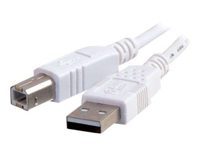 C2G - USB-kabel - USB (M) naar USB type B (M) - USB 2.0 - 5 m - wit