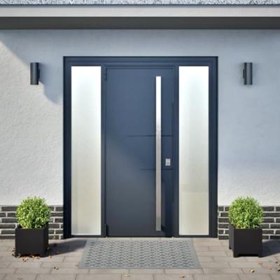 Plantenbakken 2 st 30x30x30 cm staal zwart