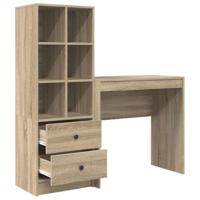 Bureau met lade 2 pcs Sonoma Eiken - thumbnail