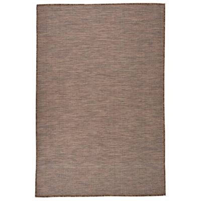 VidaXL Buitenkleed platgeweven 120x170 cm bruin VidaXL Buitenkleed platgeweven 120x170 cm bruin