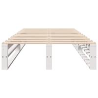 Bedframe zonder matras massief grenenhout wit 200x200 cm - thumbnail