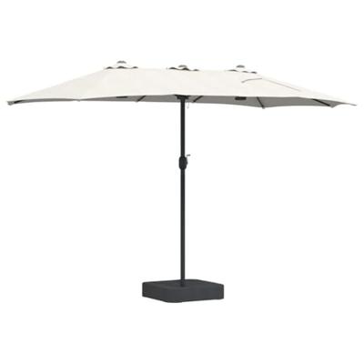 Tuinparasol Zand 385 x 209 x 244 cm Stof Tuinparasol Zand 385 x 209 x 244 cm Stof
