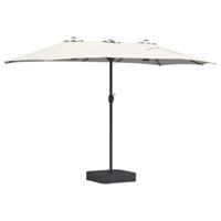 Tuinparasol Zand 385 x 209 x 244 cm Stof - thumbnail