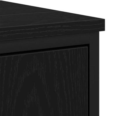 Badkamer wastafelkast Zwart Eiken 80 x 30 x 60 cm Bewerkt hout