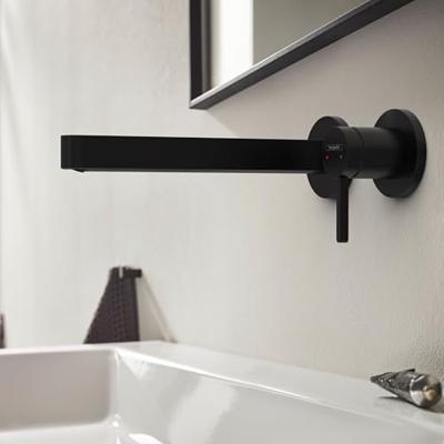 Wastafelmengkraan Inbouw Finoris HansGrohe 2-gats 228 MM Voorsprong Met Afvoerplug Mat Zwart Wastafelmengkraan Inbouw Finoris HansGrohe 2-gats 228 MM Voorsprong Met Afvoerplug Mat Zwart