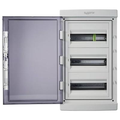 Sygonix SY-6696062 Kleine verdeelkast Opbouw (op muur) Aantal groepen: 36 Aantal rijen: 3 Inhoud: 1 stuk(s) Sygonix SY-6696062 Kleine verdeelkast Opbouw (op muur) Aantal groepen: 36 Aantal rijen: 3 Inhoud: 1 stuk(s)