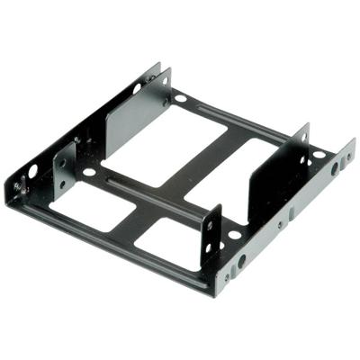 ROLINE montage adapter, 3,5 inch frame voor 2x 2,5 HDD/SSD, metaal, zwart