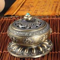 Unieke Mosquito wierook brander mug Coil houder met metalen mesh cover (brons) - thumbnail