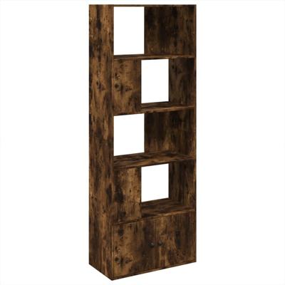 Boekenkast 70x36x189 cm bewerkt hout gerookt eikenkleurig - thumbnail