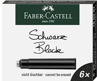 Inktvulling voor pen Faber-Castell Zwart 6 Onderdelen (10 Stuks) - thumbnail