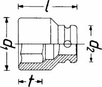 HAZET Krachtdopsleutel 900S-30 · 1/2 inch (12,5 mm) vierkant hol · Buiten-zeskant-tractieprofiel · SW 30 mm - thumbnail