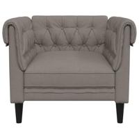 Fauteuil Chesterfield-stijl stof taupe - thumbnail