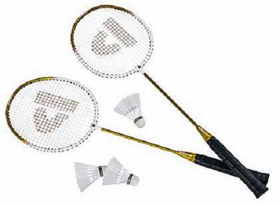 Donnay badmintonset HTF staal geel 5 delig Donnay badmintonset HTF staal geel 5 delig