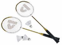 Donnay badmintonset HTF staal geel 5 delig - thumbnail
