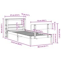 Bedframe zonder matras massief grenenhout 90x200 cm - thumbnail