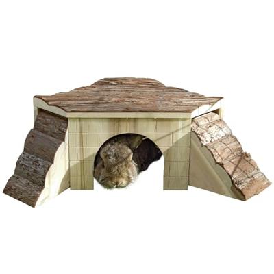 Miniatuurhuis Kerbl Knaagdieren 37 x 37 x 16 cm Bruin Hout