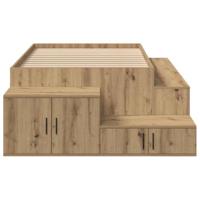 Opbergbedframe artisanaal eikenkleurig 244 x 127 x 53.5 cm - thumbnail