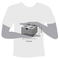 LEGO® Brick 4 Opbergbox Met Lade - Grijs - thumbnail