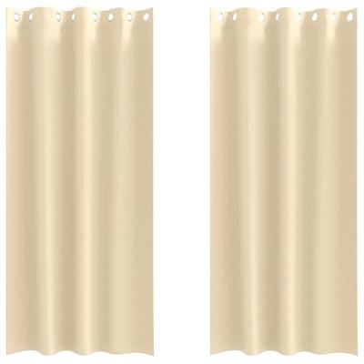 VidaXL Zwart-out gordijnen met ringen 2 pcs crème 260 x 140 cm VidaXL Zwart-out gordijnen met ringen 2 pcs crème 260 x 140 cm