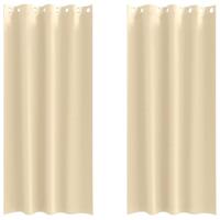 VidaXL Zwart-out gordijnen met ringen 2 pcs crème 245 x 140 cm - thumbnail