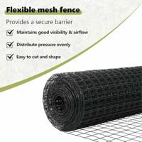 VidaXL Hek met paal grijs 0,8 x 10 m staal en pvc - thumbnail