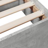 Bedframe met lades bewerkt hout betongrijs 120x200 cm - thumbnail