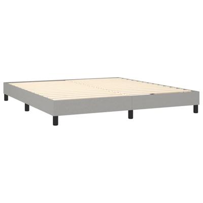 Boxspring met matras stof lichtgrijs 180x200 cm