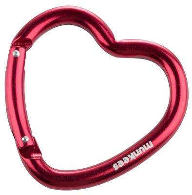 Munkees Carabiner Heart Rood