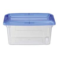 Iris Topbox Opbergbox 5L 29x19.5x14 cm Blauw/Transparant - thumbnail