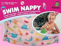 Freds Swim Academy Wasbare Zwemluier Zeemeermin Maat 2 9-16 kg Roze - thumbnail
