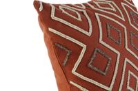Kussenhoes DKD Home Decor Terra cotta Geometrisch 50 x 1 x 50 cm - thumbnail