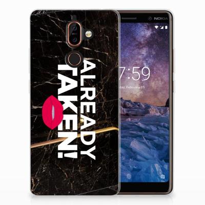Nokia 7 Plus | Siliconen hoesje | met naam Already Taken Black Nokia 7 Plus | Siliconen hoesje | met naam Already Taken Black