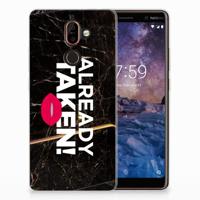 Nokia 7 Plus | Siliconen hoesje | met naam Already Taken Black - thumbnail