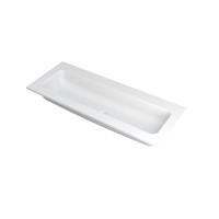 INK Faktor Wastafel Polystone Centraal Zonder Kraangat - 1200x450x15 mm - Mat Wit - thumbnail