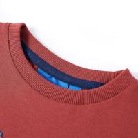Kindershirt met lange mouwen dinosaurusprint 92 roodbruin - thumbnail