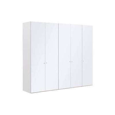 Goossens Kledingkast Easy Storage Ddk, Kledingkast 253 cm breed, 220 cm hoog, 5x glas draaideur