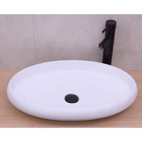 Opbouw Waskom BWS Enjoy 60x40x11 cm Solid Surface Mat Wit - thumbnail