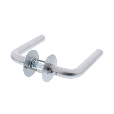 P+E Deurkruk L-model op ronde rozet 8mm stift