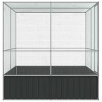 Volière 211x207x212 cm staal zilverkleurig - thumbnail