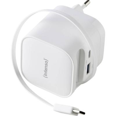 Intenso Intenso Power Adapter W65ACIC GaN white USB-oplader 65 W 1x USB-C Wit Thuis