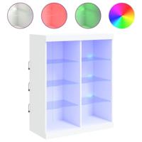 Dressoir met LED-verlichting 81x37x100 cm wit - thumbnail