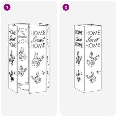 VidaXL Paraplu standaard met opslag zwart 15,5 x 15,5 x 49 cm metaal VidaXL Paraplu standaard met opslag zwart 15,5 x 15,5 x 49 cm metaal